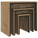 Nesting Coffee Table 3 pcs Artisan oak 60 x 35 x 56 cm - Bargainia.com - 