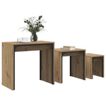 Nesting Coffee Table 3 pcs Artisan oak 60 x 35 x 56 cm - Bargainia.com - 