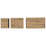 Nesting Coffee Table 3 pcs Artisan oak 60 x 35 x 56 cm - Bargainia.com - 
