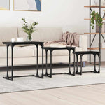 Nesting Coffee Table 3 pcs Black oak 50.5 x 35 x 53 cm - Bargainia.com - 