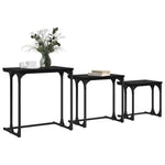 Nesting Coffee Table 3 pcs Black oak 50.5 x 35 x 53 cm - Bargainia.com - 