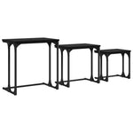 Nesting Coffee Table 3 pcs Black oak 50.5 x 35 x 53 cm - Bargainia.com - 