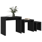Nesting Coffee Table 3 pcs Black oak 60 x 35 x 56 cm - Bargainia.com - 