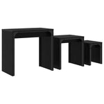 Nesting Coffee Table 3 pcs Black oak 60 x 35 x 56 cm - Bargainia.com - 