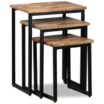Nesting Coffee Table Set 3 Pieces Solid Reclaimed Teak - Bargainia.com - 