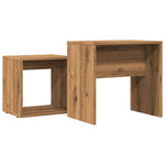Nesting Coffee Tables 2 pcs Artisan Oak Engineered Wood - Bargainia.com - 