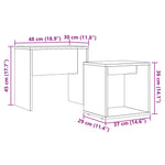 Nesting Coffee Tables 2 pcs Artisan Oak Engineered Wood - Bargainia.com - 