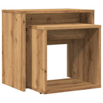 Nesting Coffee Tables 2 pcs Artisan Oak Engineered Wood - Bargainia.com - 