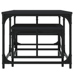 Nesting Coffee Tables 2 pcs Black Engineered Wood - Bargainia.com - 