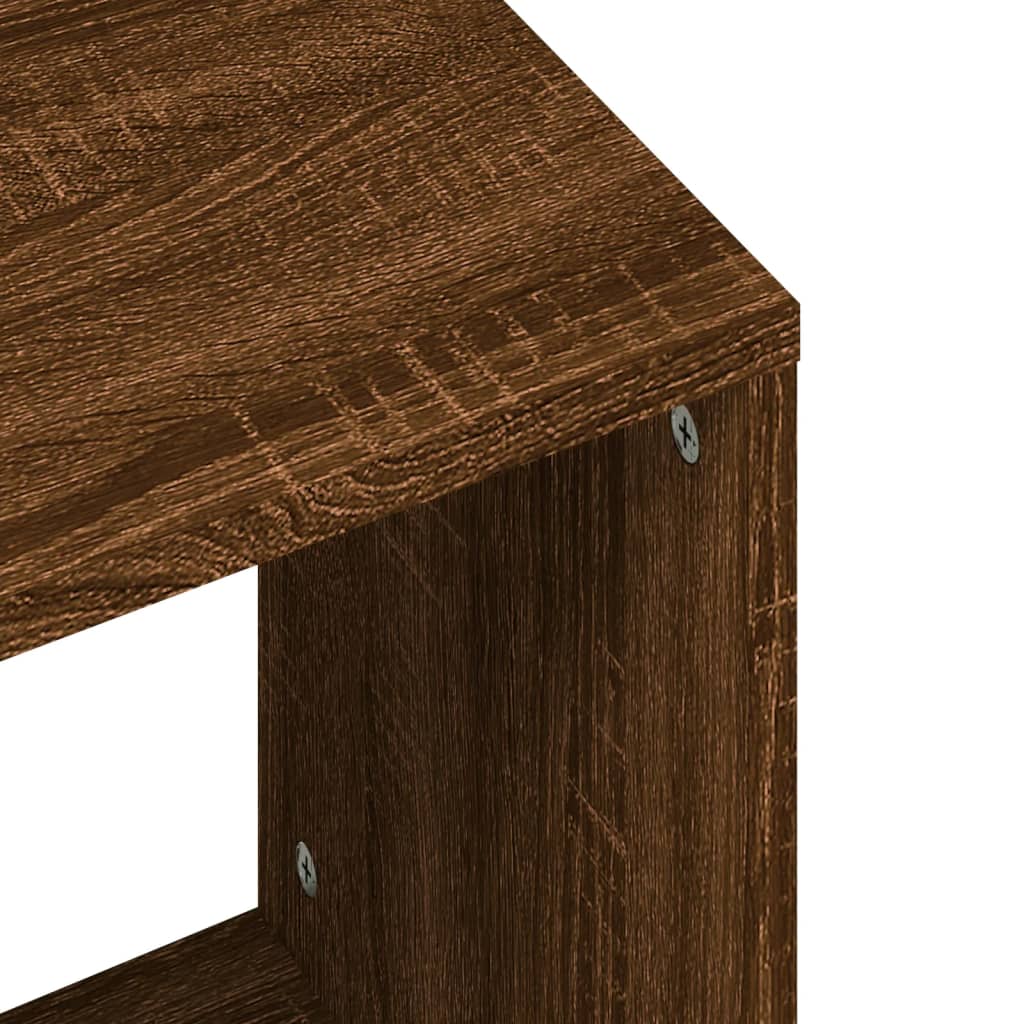 Nesting Coffee Tables 2 pcs Brown Oak Engineered Wood - Bargainia.com - 