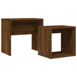 Nesting Coffee Tables 2 pcs Brown Oak Engineered Wood - Bargainia.com - 