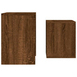 Nesting Coffee Tables 2 pcs Brown Oak Engineered Wood - Bargainia.com - 