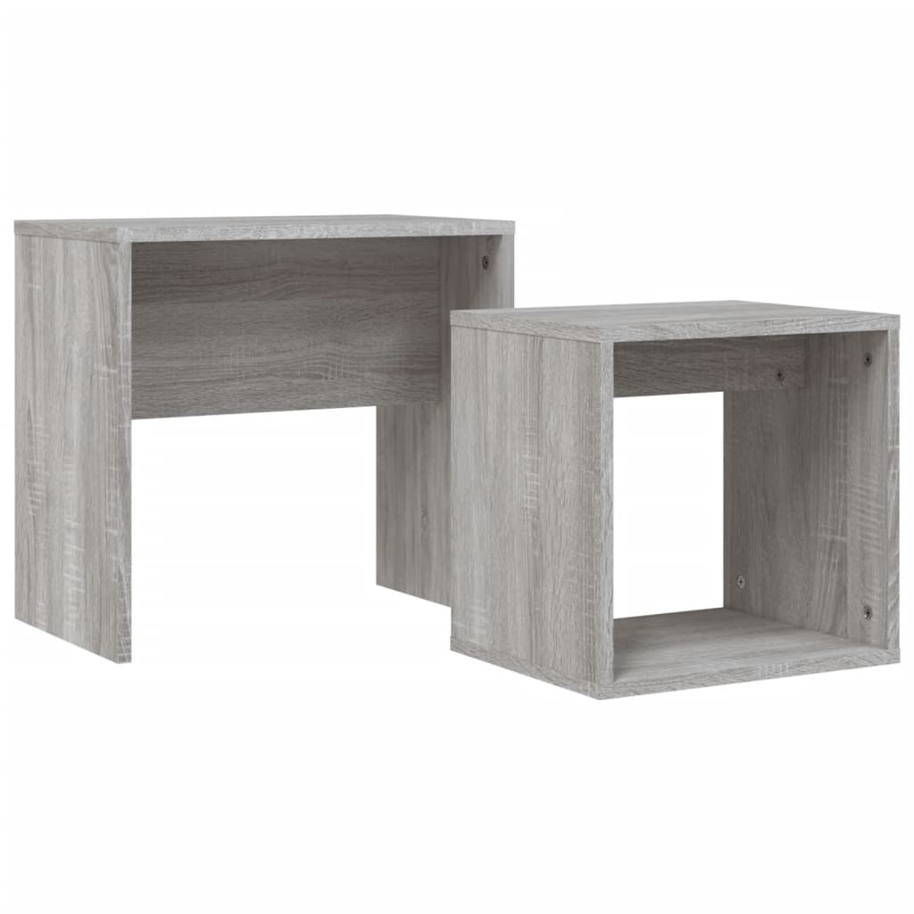 Nesting Coffee Tables 2 pcs Grey Sonoma Engineered Wood - Bargainia.com - 