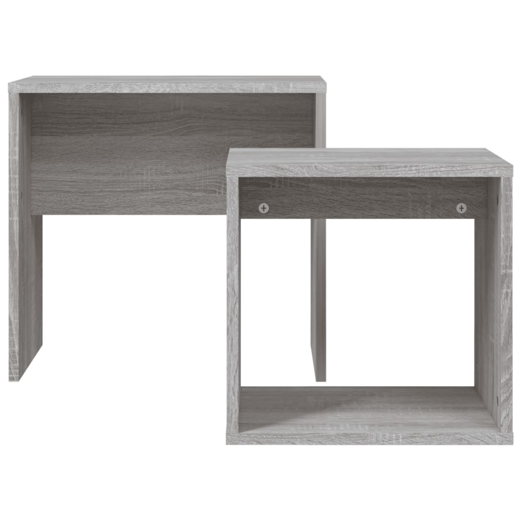 Nesting Coffee Tables 2 pcs Grey Sonoma Engineered Wood - Bargainia.com - 