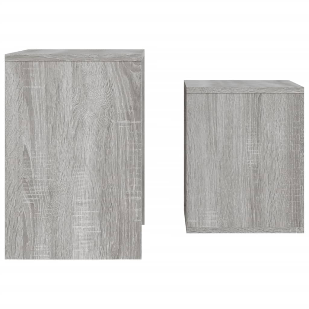 Nesting Coffee Tables 2 pcs Grey Sonoma Engineered Wood - Bargainia.com - 