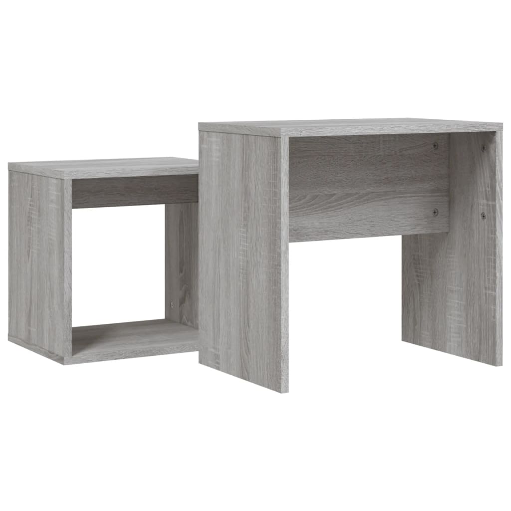 Nesting Coffee Tables 2 pcs Grey Sonoma Engineered Wood - Bargainia.com - 