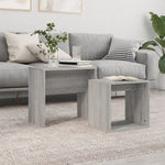 Nesting Coffee Tables 2 pcs Grey Sonoma Engineered Wood - Bargainia.com - 