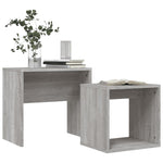 Nesting Coffee Tables 2 pcs Grey Sonoma Engineered Wood - Bargainia.com - 
