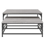 Nesting Coffee Tables 2 pcs Grey Sonoma Engineered Wood - Bargainia.com - 