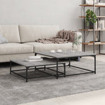 Nesting Coffee Tables 2 pcs Grey Sonoma Engineered Wood - Bargainia.com - 