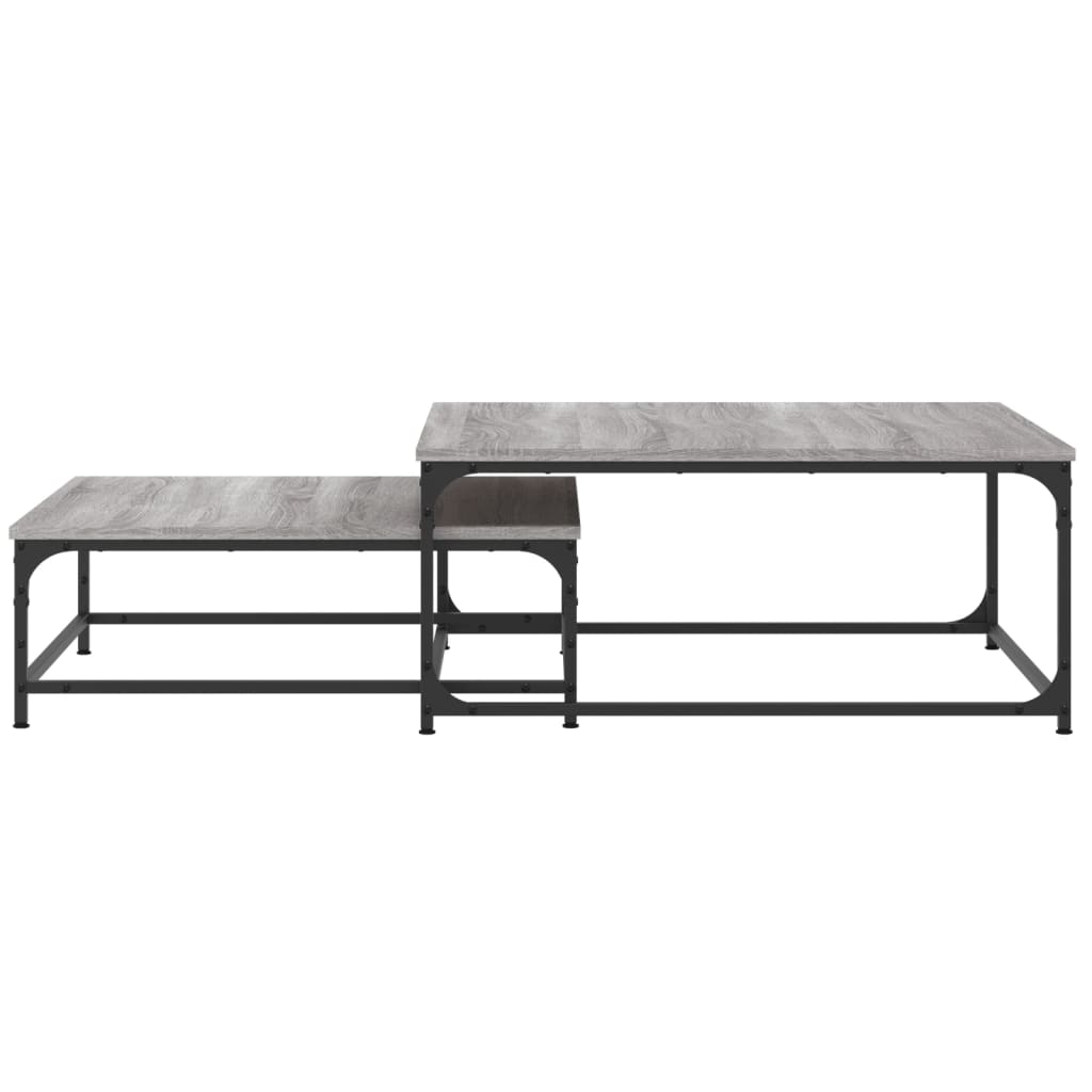 Nesting Coffee Tables 2 pcs Grey Sonoma Engineered Wood - Bargainia.com - 