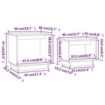 Nesting Coffee Tables 2 pcs Honey Brown Solid Wood Pine - Bargainia.com - 