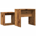Nesting Coffee Tables 2 pcs Old Wood Engineered Wood - Bargainia.com - 