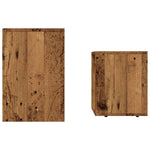Nesting Coffee Tables 2 pcs Old Wood Engineered Wood - Bargainia.com - 