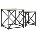 Nesting Coffee Tables 2 pcs Sonoma Oak Engineered Wood - Bargainia.com - 