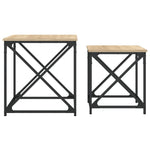 Nesting Coffee Tables 2 pcs Sonoma Oak Engineered Wood - Bargainia.com - 