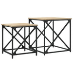 Nesting Coffee Tables 2 pcs Sonoma Oak Engineered Wood - Bargainia.com - 