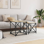 Nesting Coffee Tables 2 pcs Sonoma Oak Engineered Wood - Bargainia.com - 