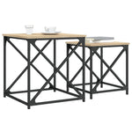 Nesting Coffee Tables 2 pcs Sonoma Oak Engineered Wood - Bargainia.com - 