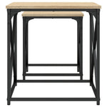 Nesting Coffee Tables 2 pcs Sonoma Oak Engineered Wood - Bargainia.com - 