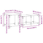 Nesting Coffee Tables 2 pcs with Transparent Glass Top Steel - Bargainia.com - 