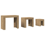 Nesting Coffee Tables 3 pcs Artisian Oak Engineered Wood - Bargainia.com - 