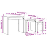 Nesting Coffee Tables 3 pcs Grey Sonoma Engineered Wood - Bargainia.com - 