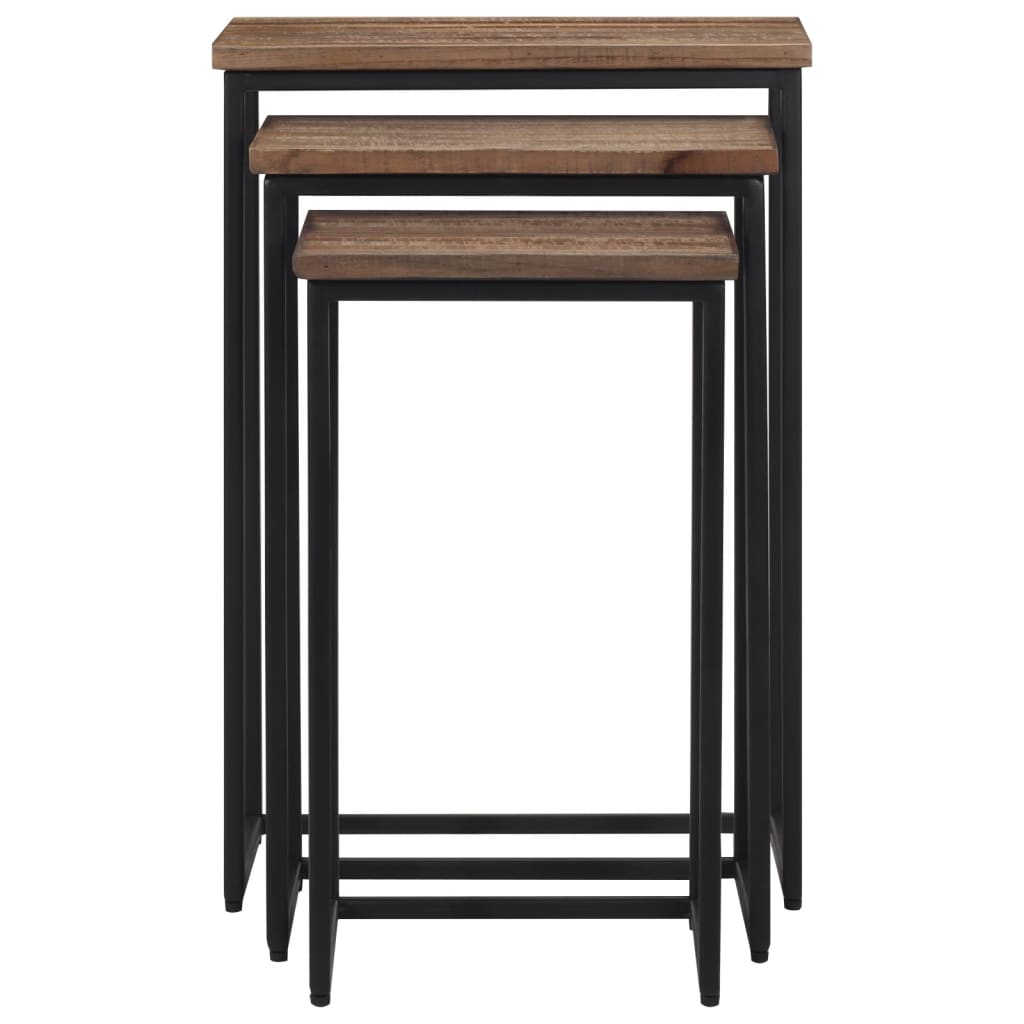 Nesting Coffee Tables 3 pcs Solid Wood Teak - Bargainia.com - 