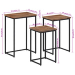 Nesting Coffee Tables 3 pcs Solid Wood Teak - Bargainia.com - 