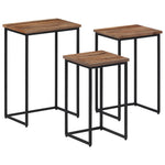 Nesting Coffee Tables 3 pcs Solid Wood Teak - Bargainia.com - 