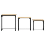 Nesting Coffee Tables 3 pcs Sonoma Oak Engineered Wood - Bargainia.com - 