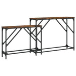 Nesting Console Tables 2 pcs Smoked Oak Engineered Wood - Bargainia.com - 