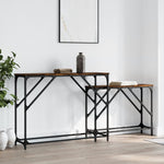 Nesting Console Tables 2 pcs Smoked Oak Engineered Wood - Bargainia.com - 