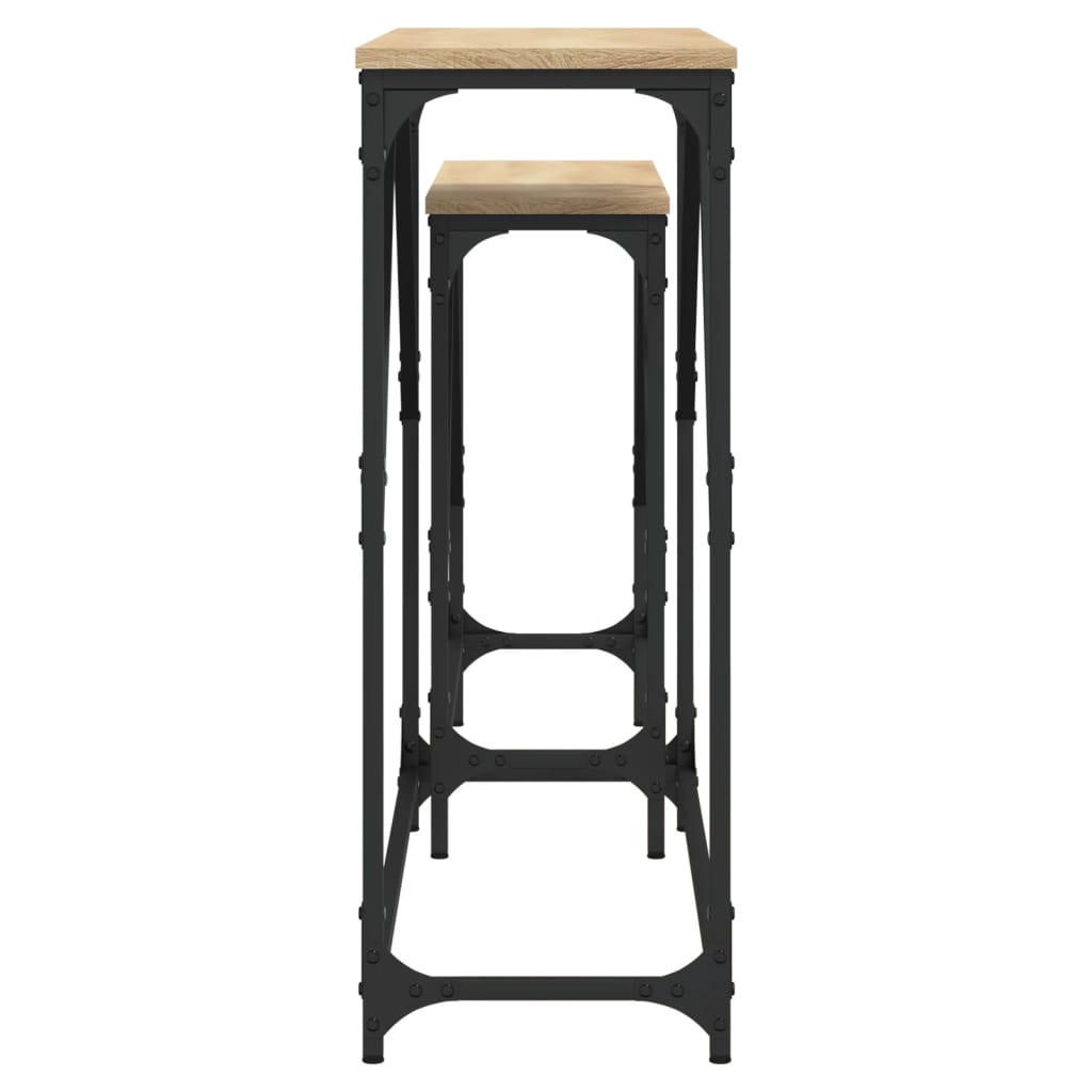 Nesting Console Tables 2 pcs Sonoma Oak Engineered Wood - Bargainia.com - 