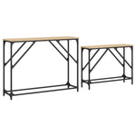 Nesting Console Tables 2 pcs Sonoma Oak Engineered Wood - Bargainia.com - 