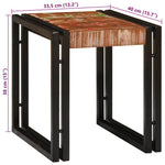 Nesting Table 3 pcs Brown and black Solid reclaimed wood - Bargainia.com - 
