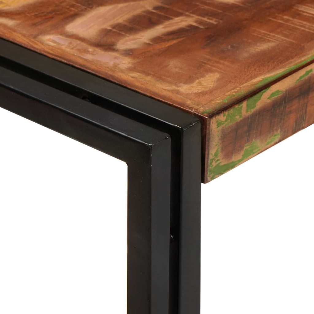 Nesting Table 3 pcs Brown and black Solid reclaimed wood - Bargainia.com - 