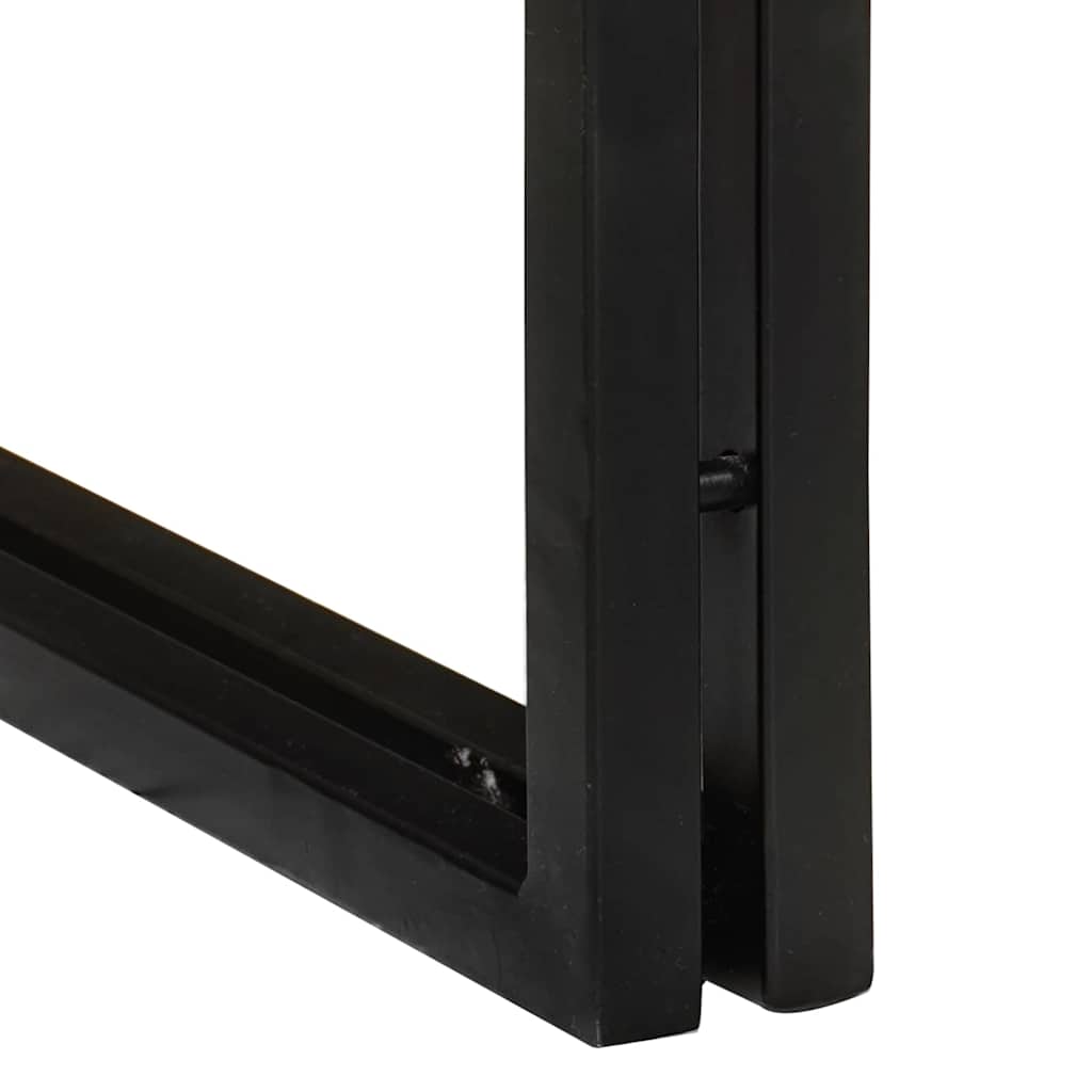 Nesting Table 3 pcs Brown and black Solid reclaimed wood - Bargainia.com - 