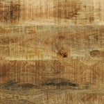 Nesting Table 3 pcs Brown and black Solid rough mango wood - Bargainia.com - 