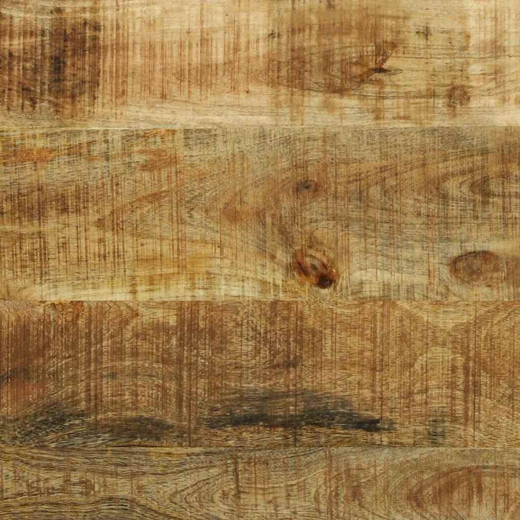 Nesting Table 3 pcs Brown and black Solid rough mango wood - Bargainia.com - 